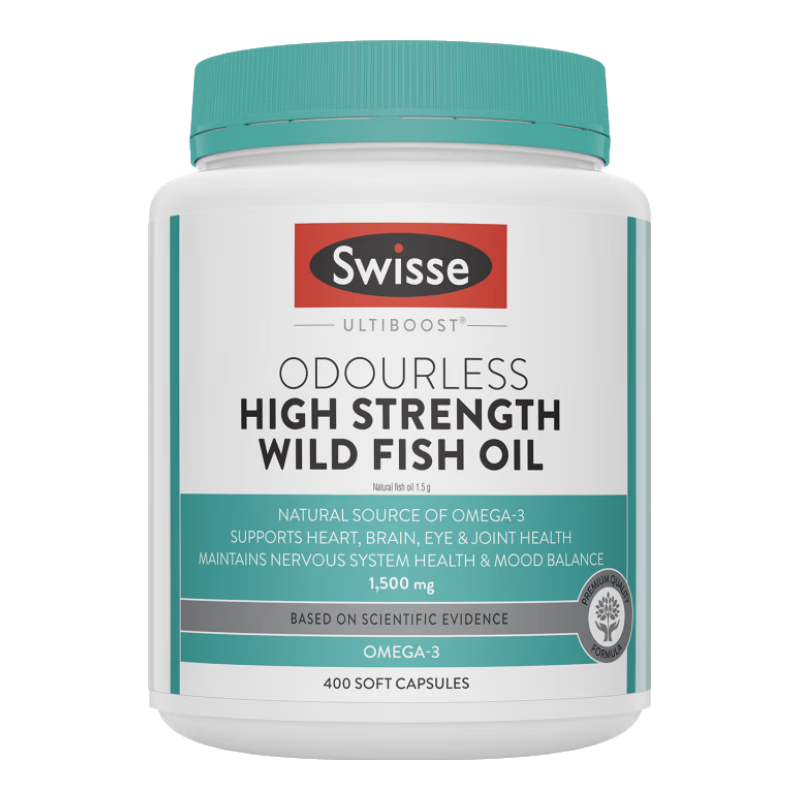 Swisse斯維詩 澳大利亞高濃度深海無腥魚油膠囊1500mg omega-3 DHA+EPA 【多重養(yǎng)護】1500mg深海魚油 400粒