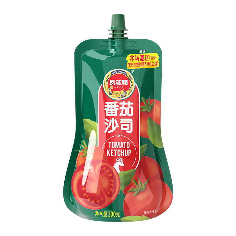 鳳球嘜番茄醬300g 番茄沙司西紅柿調味醬 意面薯條醬料袋裝