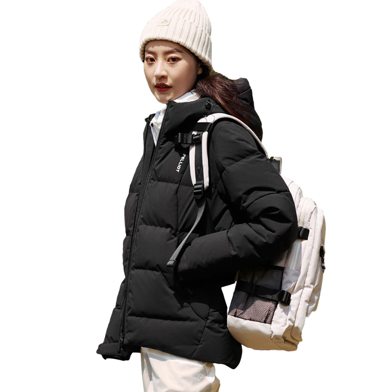 伯希和（Pelliot）【极光pro】羽绒服男女700蓬冬季户外保暖防风防泼夹克外套保暖服 【女】曜石黑 | 700蓬羽绒 S