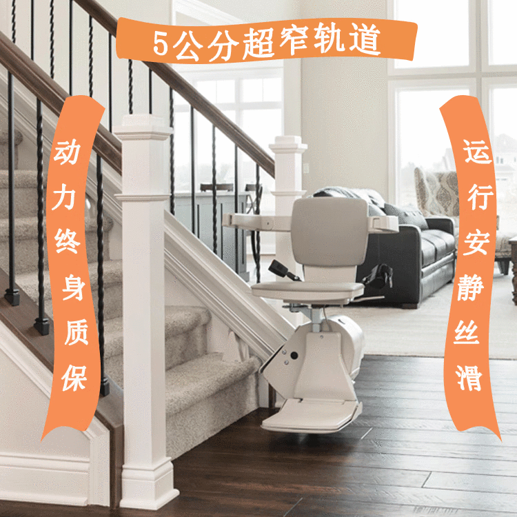 惠利得新布鲁诺直线座椅电梯楼道式楼梯电梯爬楼椅上楼神器助行 新品