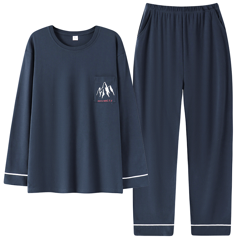 猫人精梳纯棉 180g 圆领男士家居服可外穿100%纯棉2025春季新品 49M75081 3XL