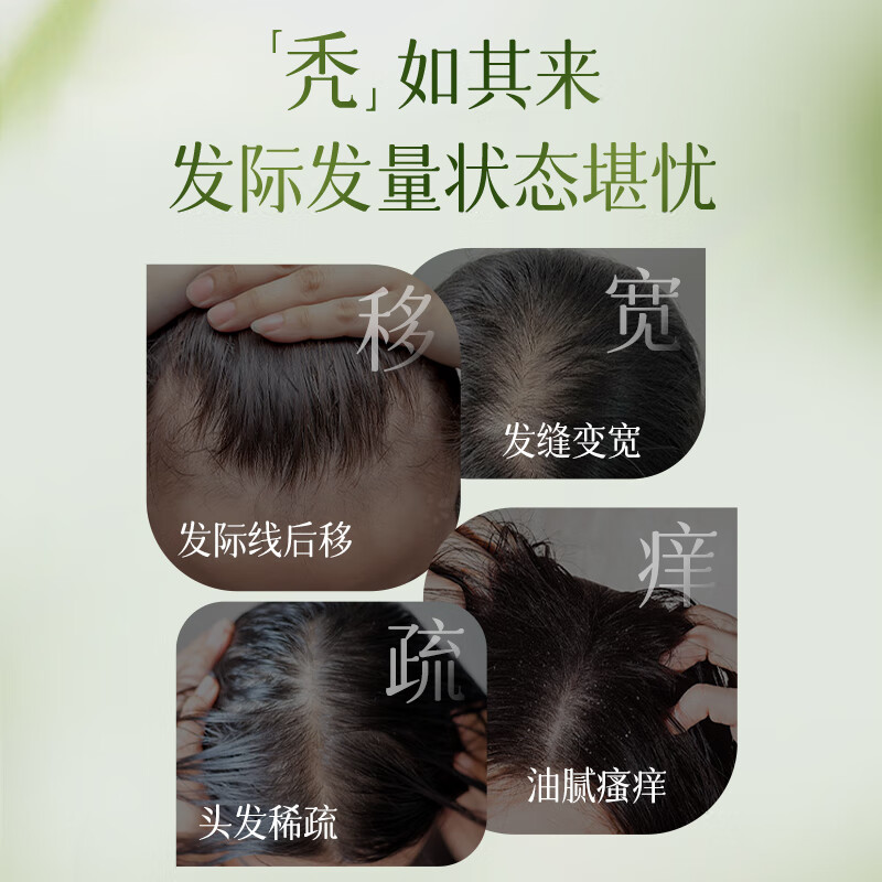 柚冰清洗发水【品牌店】草本人参滋养控油韧发防断发丝强健洗发水 人参洗发水 370g*2瓶