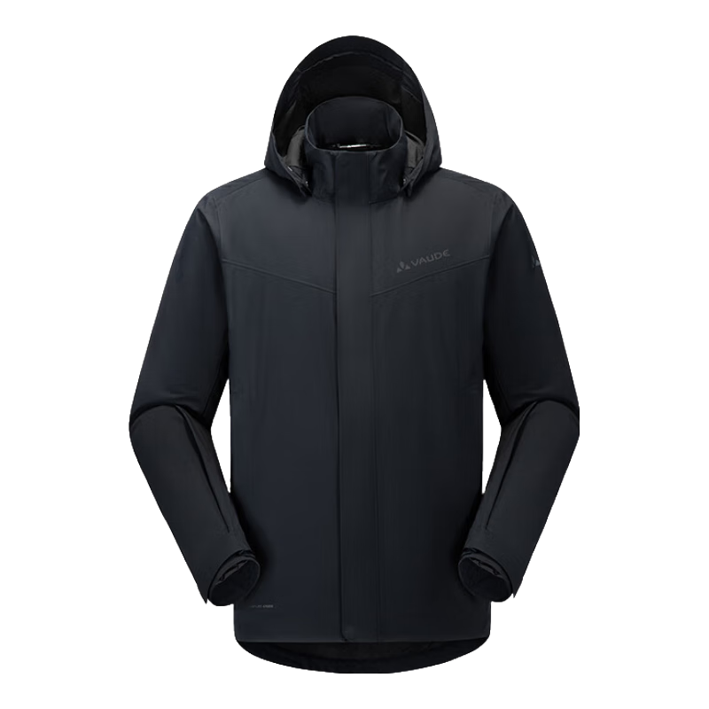 巍德（VAUDE）軟殼衣耐磨防刮士徒步登山騎行輕量夾克防風(fēng)防水秋冬外套男 VAUDE黑 L