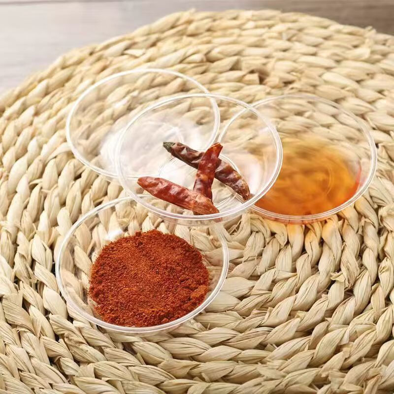 豫卫康一次性味碟蘸料碟调料碟酱料碟加厚加硬透明水晶碟小菜碟家庭火锅 味碟【口径10.2厘米】 600个