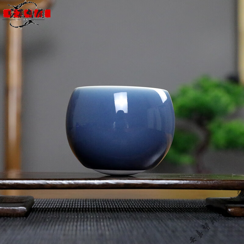 妙普樂胖東來茶杯主人杯個(gè)人專用高級景德鎮(zhèn)喝茶功夫茶具子單杯女男士陶 霽青釉不倒杯90.ml 200m.L以下