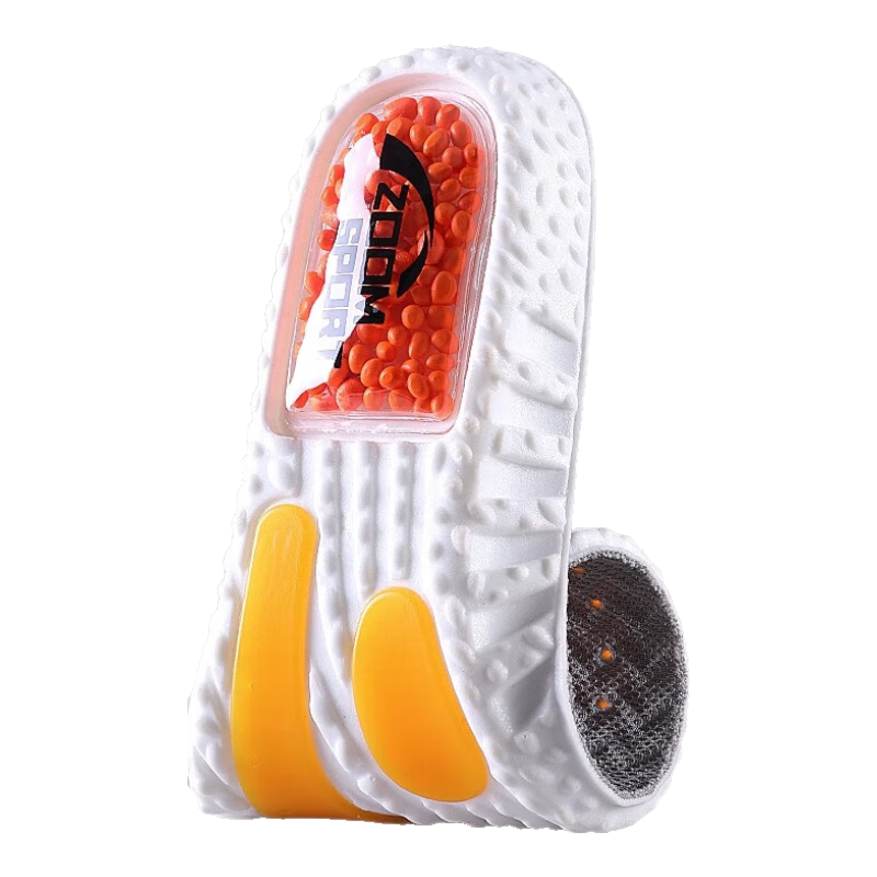 樂拓行運動鞋墊男zoom氣墊爆米花軟彈減震專業(yè)跑步籃球作戰(zhàn)靴吸汗透氣 1雙裝-橙色】爆米氣墊-高彈減震 4344碼