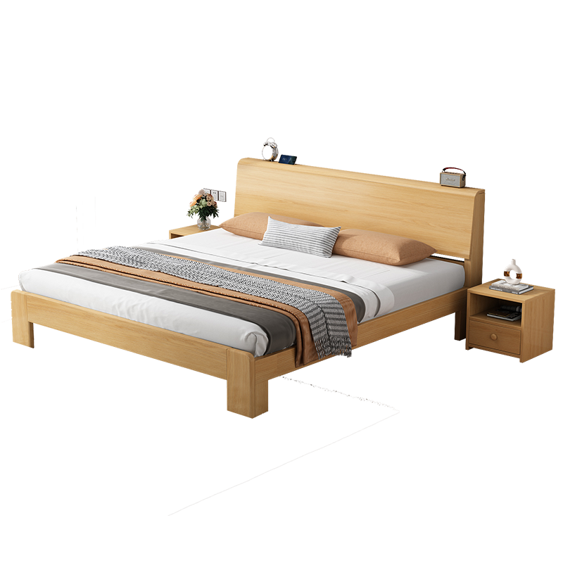 ���ڲ�����������ʵľ��1.5��1.8m˫�˴�����ɫľ�����Լ����ִ���Լ�������޴� ����ɫʵľ���� 1.5*2��