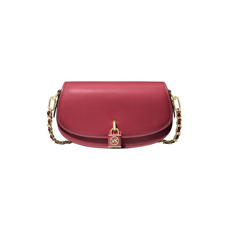 MICHAEL KORS【檀健次同款】禮物輕奢MK女包MILA斜挎包 小號 深紅色