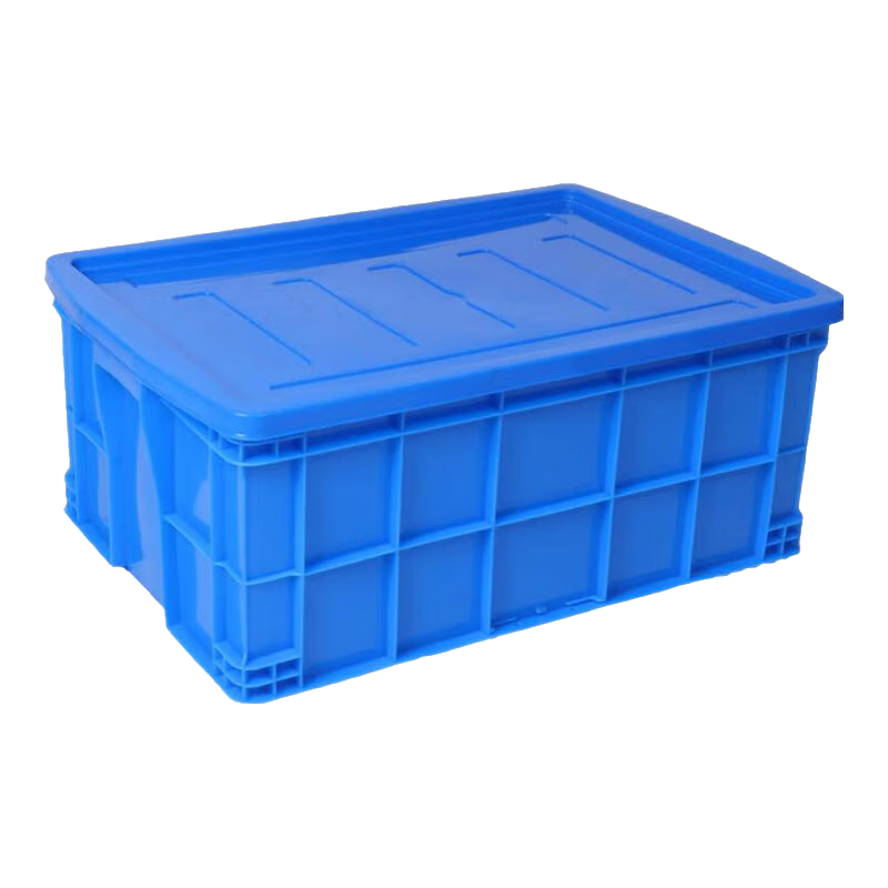 飛羽勝塑料周轉(zhuǎn)箱帶蓋加厚倉儲物流藍(lán)色塑膠中轉(zhuǎn)倉庫工業(yè)收納膠框現(xiàn)貨 575-250箱（640*430*260） 藍(lán)色帶蓋(需其他顏色聯(lián)系客服備注:黃/綠/紅/白