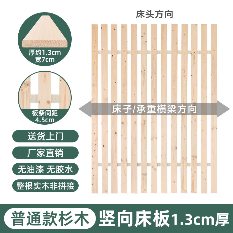TMJD MISS實(shí)木護(hù)腰硬床板實(shí)木加厚經(jīng)濟(jì)型排架折疊護(hù)脊床板 豎向-香杉木1.2cm厚【間隙6cm左 900mmX1900mm