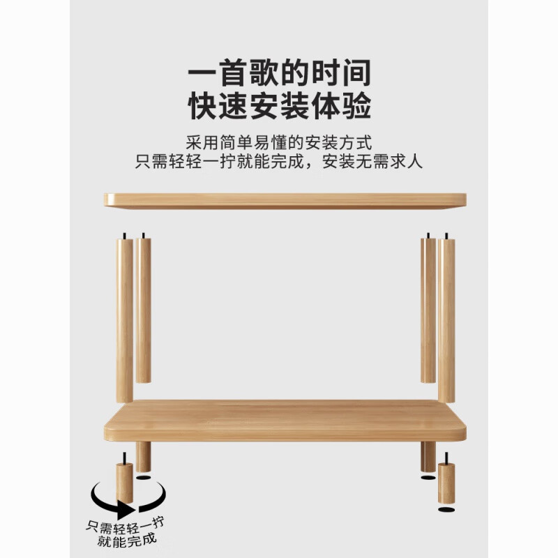 语森忆奶油风床头柜客厅小桌子沙发边几茶几卧室床头桌简易出租屋家用饭 40*40*53cm【实木桌腿】暖白色 【双层置物 宽大台面】