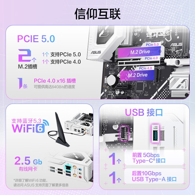 华硕 B860M AYW GAMING WIFI 哎呦喂 图 4
