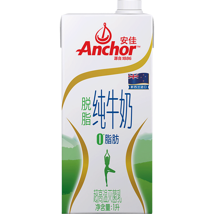 安佳 脱脂牛奶 3.6g蛋白质牛奶 新西兰原装进口1L*1盒 草饲牛奶