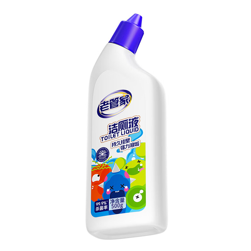 老管家洁厕液洁厕灵厕所马桶清洁剂清洗剂除垢去异味 500ml 4瓶