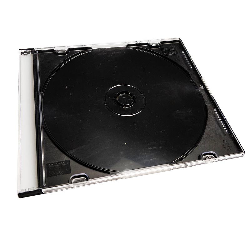铼德（RITEK） cd盒 dvd盒  光盘袋 光盘收纳盒  碟片盒 圆盒 盘贴 半圆贝壳盒方盒 黑底薄盒10个 可装封面