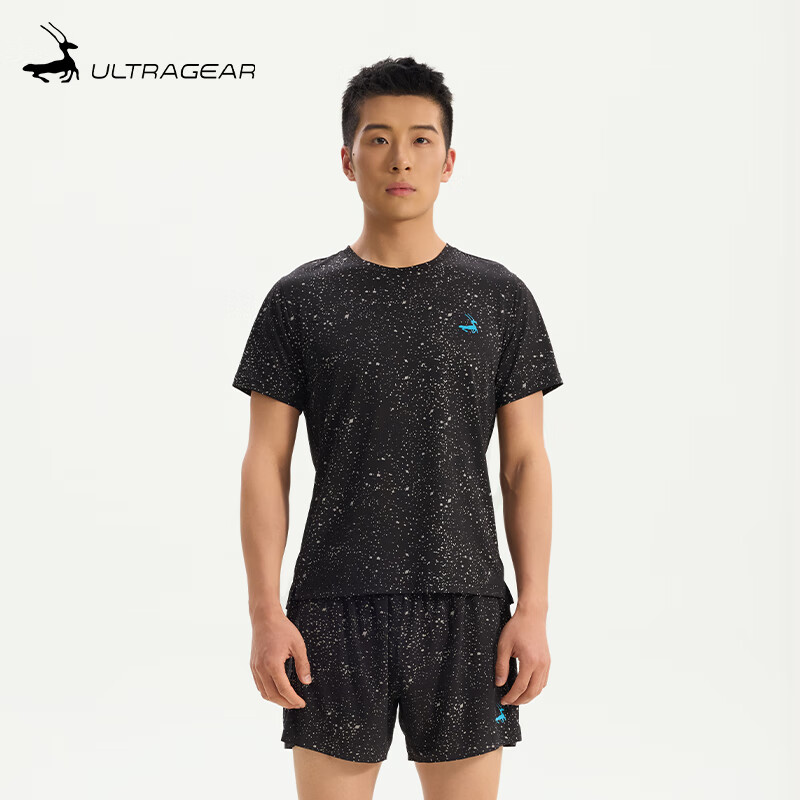 ULTRA GEAR星空 75g轻量马拉松竞速跑步短袖夜跑反光T恤男 | 优极UltraGear 星空 （尺码偏小，请拍大一码） M