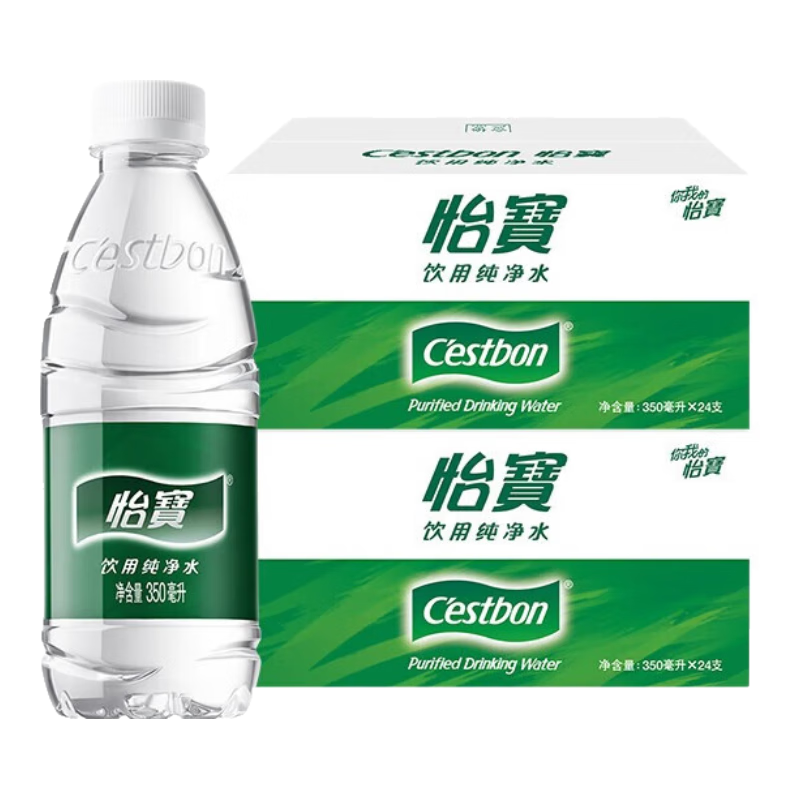 怡宝纯净水350ml*24瓶/箱小瓶饮用水非矿泉水整箱囤货装 外出便携 350mL24瓶2箱
