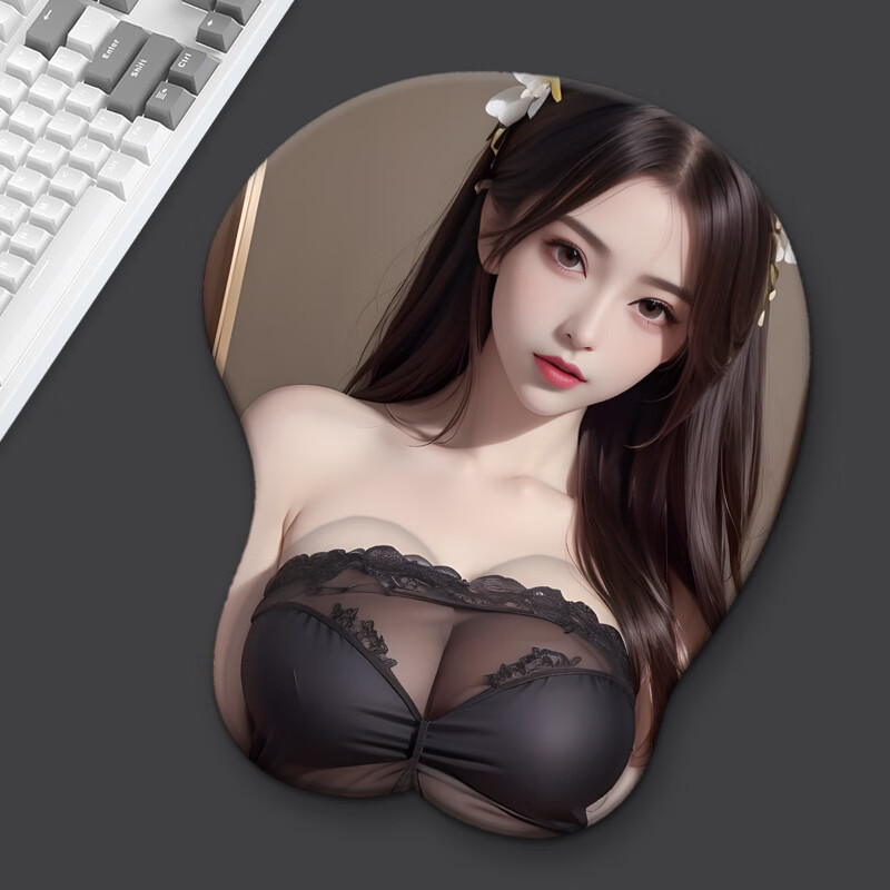 小洁匠选鼠标垫3d胸禁欲系女生3d胸鼠标垫桌面游戏diy二次元立体超大硅胶护腕电竞 04材质升级更大更软