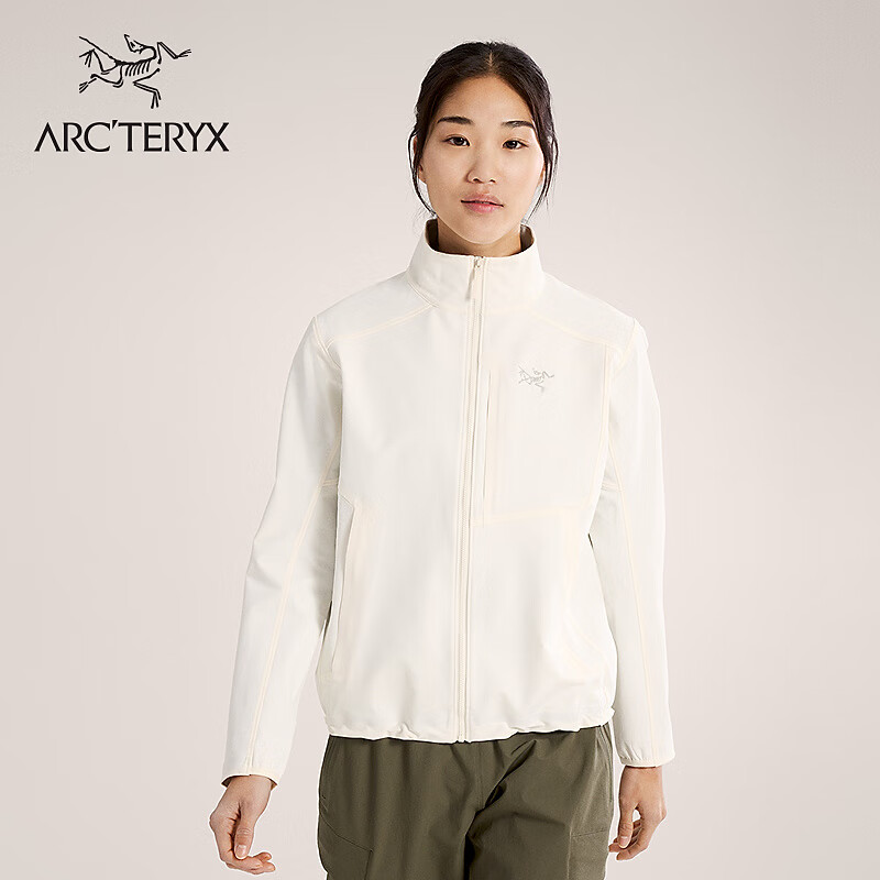 ARC'TERYX始祖鸟 GAMMA JACKET 防风 女子 软壳夹克 Arctic Silk/极地白 S