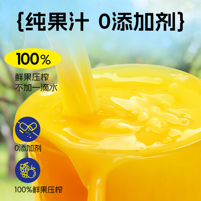 摘养100%NFC纯果汁458ml儿童饮料芒果汁结婚宴饮料送礼鲜榨水果原浆 NFC458g黄桃汁整箱12盒