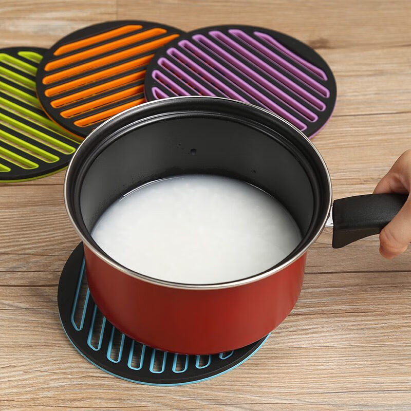 双枪（Suncha）双枪防烫垫子隔热垫硅胶竹木欧式餐桌垫创意杯垫碗垫锅垫盘 绿色