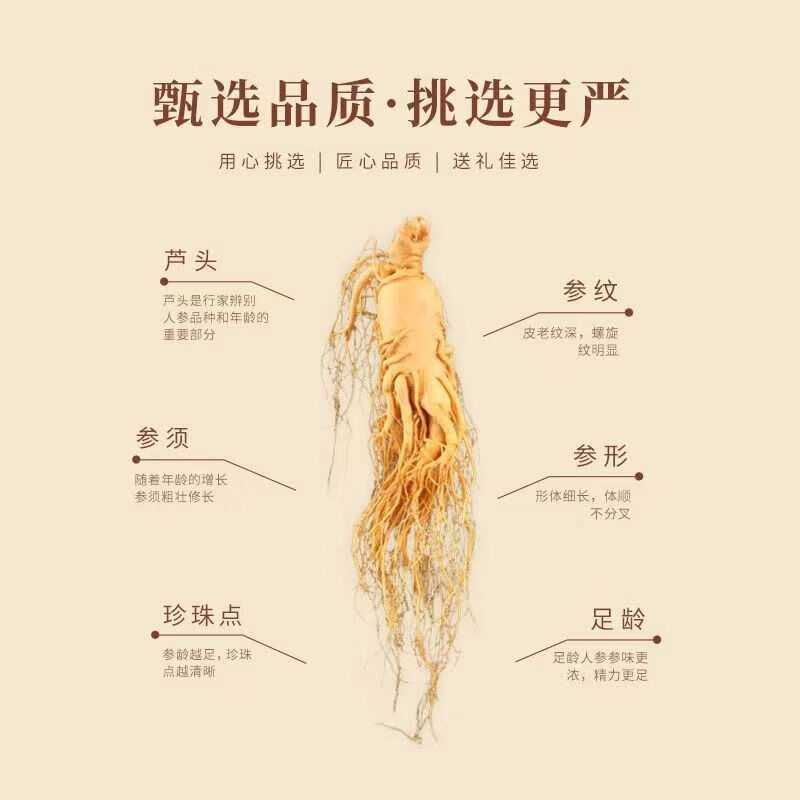 敖东敖东鲜人参保鲜八年人参正宗长白山人参泡酒煲汤滋补材料东北保鲜 2大支9年老参 泡酒煲汤