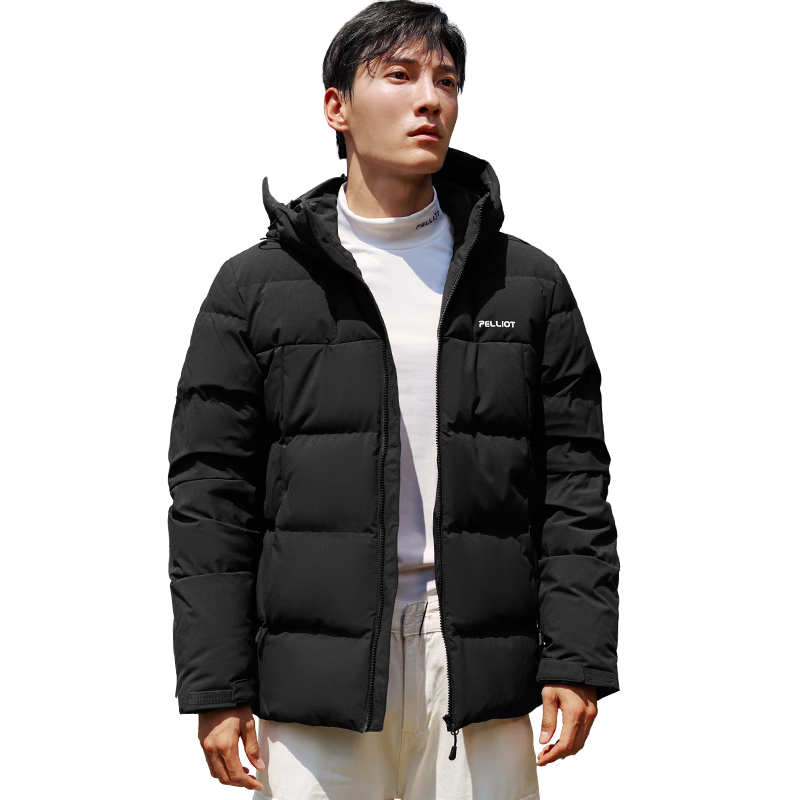 伯希和（Pelliot）【极光pro】羽绒服男女700蓬冬季户外保暖防风防泼夹克外套保暖服 【男】曜石黑 | 700蓬羽绒 L