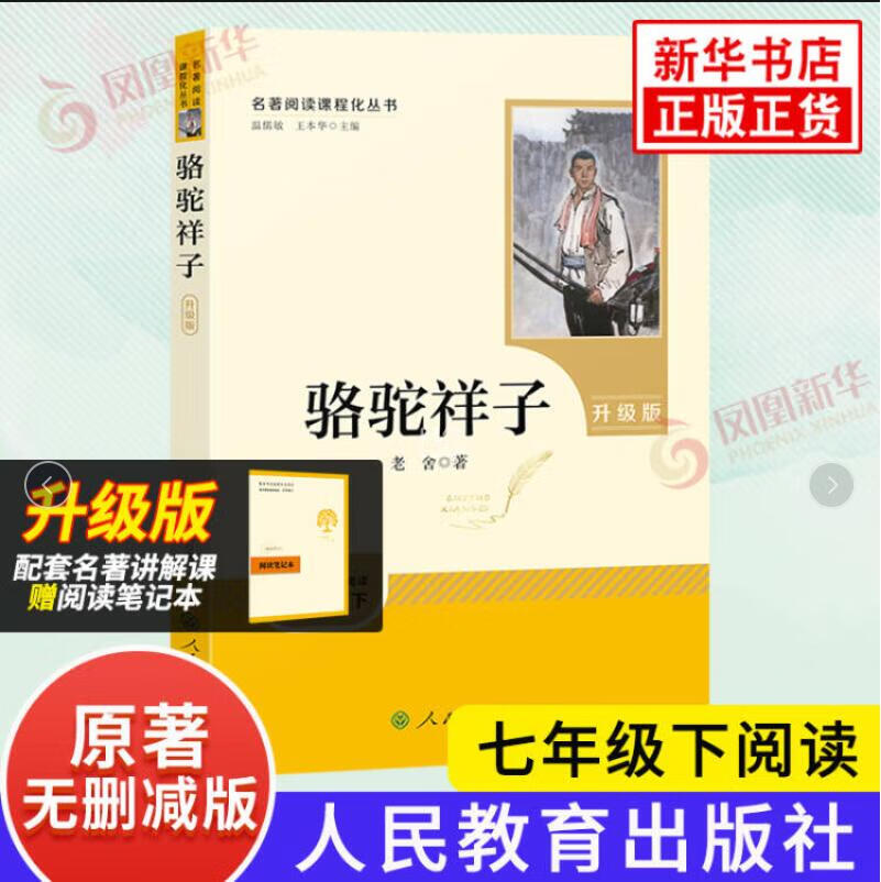 【正版保障 单本套装自选】 人教版 七八九年级上册下册名著 初中生课外阅读书籍 人民教育出版社 骆驼祥子和钢铁是怎样炼成的 人教版 【七下升级版】骆驼祥子 人教版
