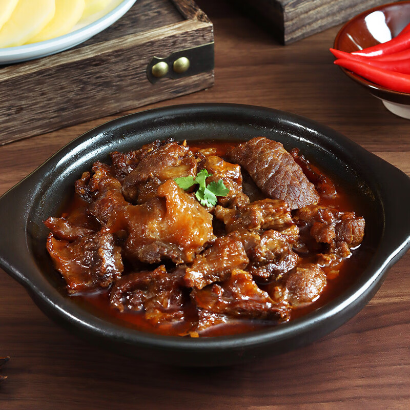 渔歌牧曲国产广式牛杂煲红烧牛腩煲酱香筋头巴脑400g批发牛肉生鲜熟食浇头 酱香筋头巴脑400g