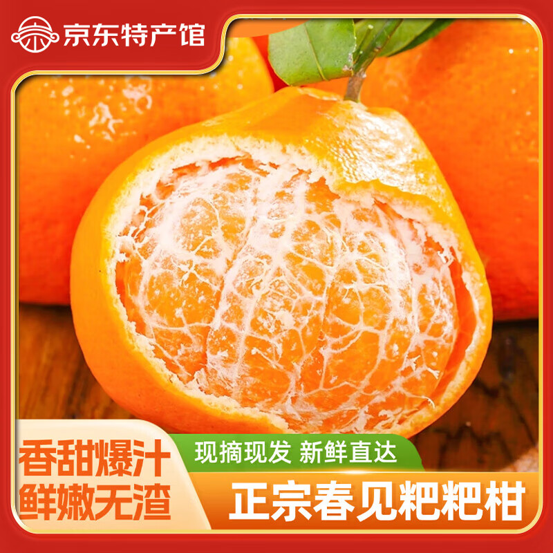慧供四川春见耙耙柑桔子丑橘甜橘粑粑柑当季时令新鲜水果整箱春节礼盒 4.5斤中果【单果65-70mm】 京东折扣/优惠券