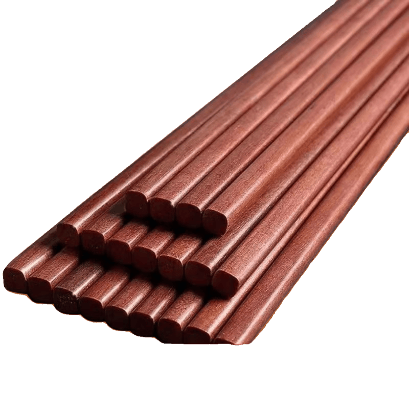 红檀木筷子食品级家用纯天l然原木防滑防霉家庭中式实 25cm红檀木【食品级 10双