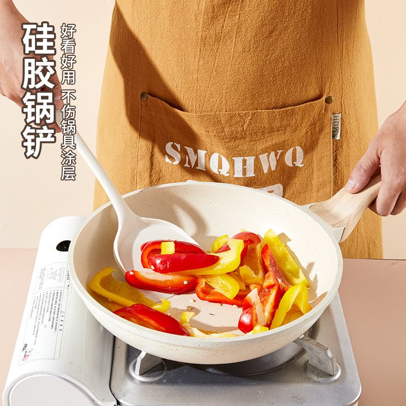 兴刃厨房刀具套装菜刀菜板二合一硅胶厨具组合宿舍用套装 菜刀菜板+削皮刀+锅铲汤勺三件套