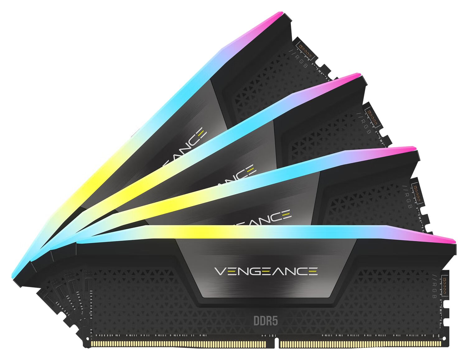 Corsair 海盗船 VENGEANCE RGB DDR5 RAM 128GB (4x32GB) 5600MHz CL40  黑色