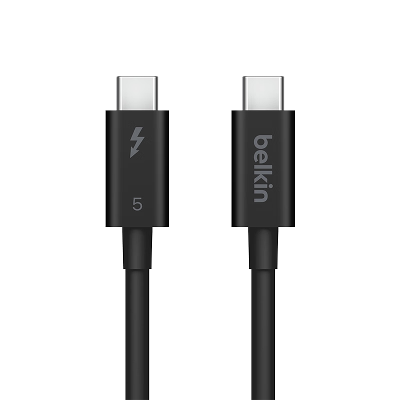 貝爾金（BELKIN）雷電5數據線 英特爾認證 PD快充240W Type-C公對公視頻傳輸 充電線1米 INZ005