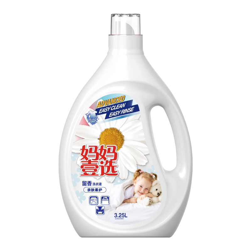 媽媽壹選植物香氛天然洗衣液3.25L瓶裝 除菌除螨持久留香 嬰童寶媽可用