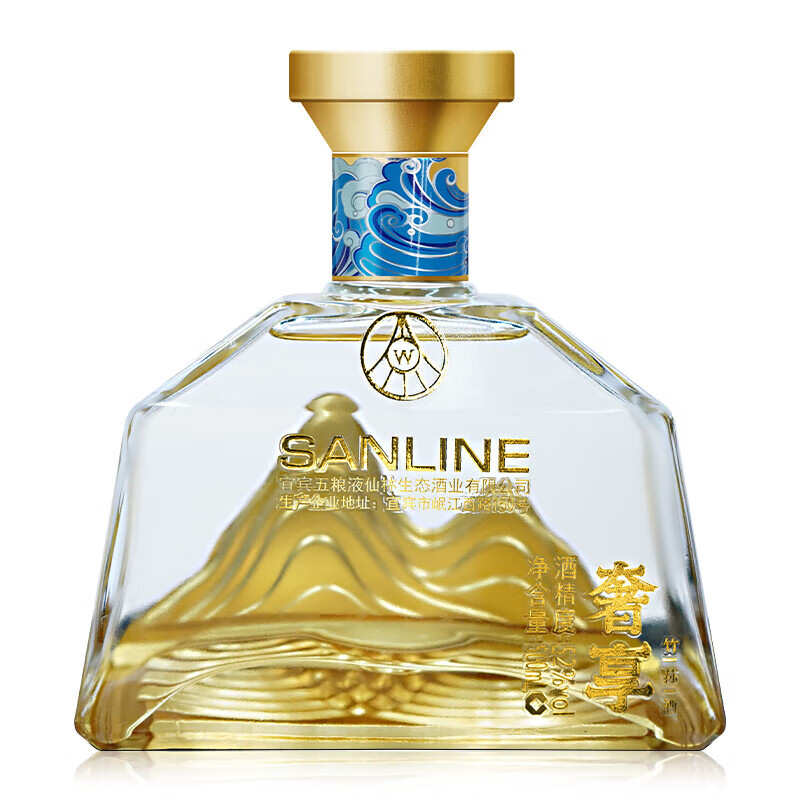 五粮浓香宜宾五粮液仙林生态酒业礼盒酒礼品酒 52度 500mL 1盒 金山银山礼盒