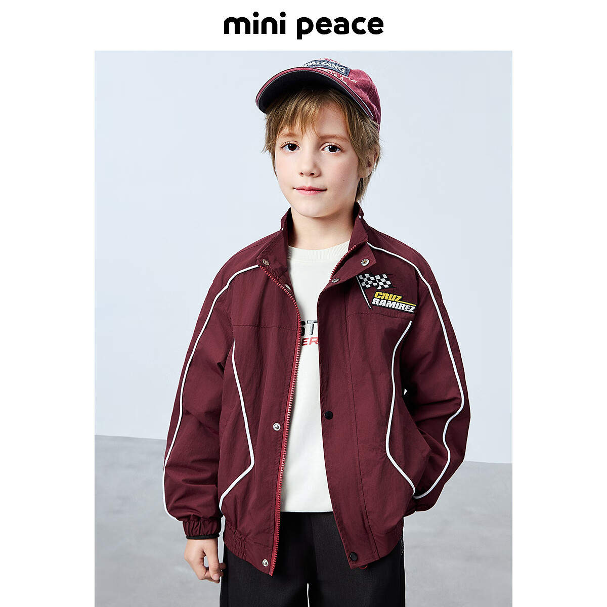 MiniPeace太平鸟童装男童夹克FABCF1209 卡兰达红 160cm
