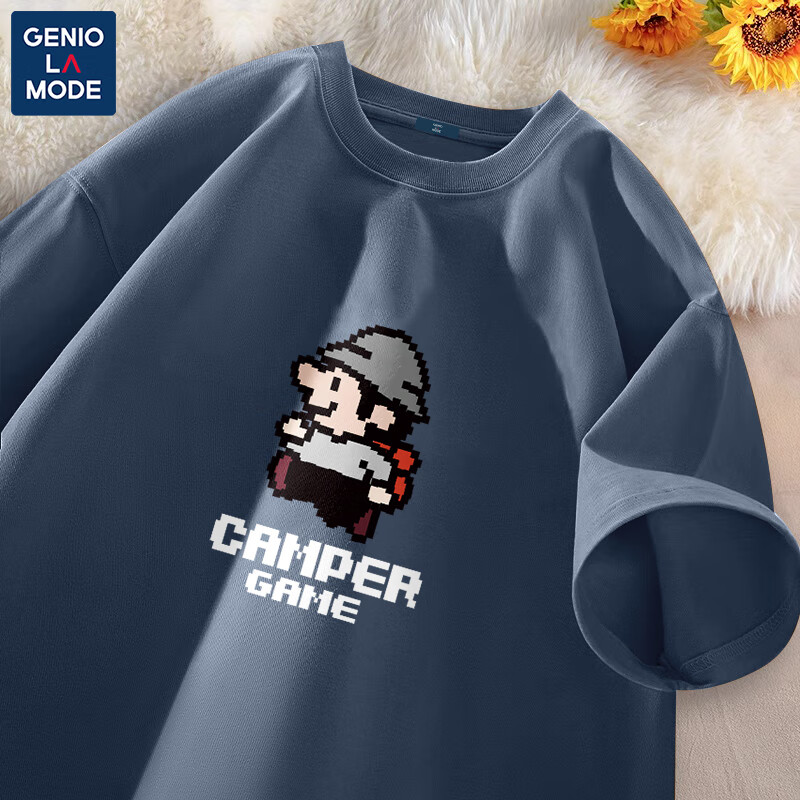 ���ڲ�����GENIOLAMODE���޶����а��䳱��ins��������·�t�������ļ����аٴ�ѧ����װ ε��ɫ(������Ϸ) 5XL (����230-260��)