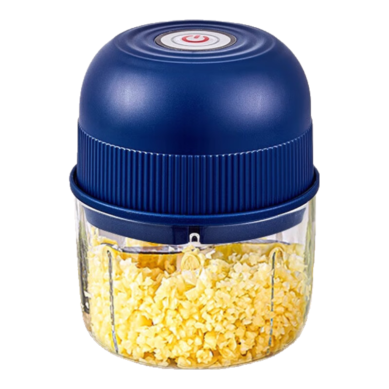 twihdh蒜泥捣碎器拉蒜器电动蒜泥神器蒜末粉碎器小型料理机蒜蓉搅碎器迷你绞肉机绞馅机搅蒜器切蒜打蒜器 基础款【二叶刀+绞蒜专用】PP杯款 0.26L