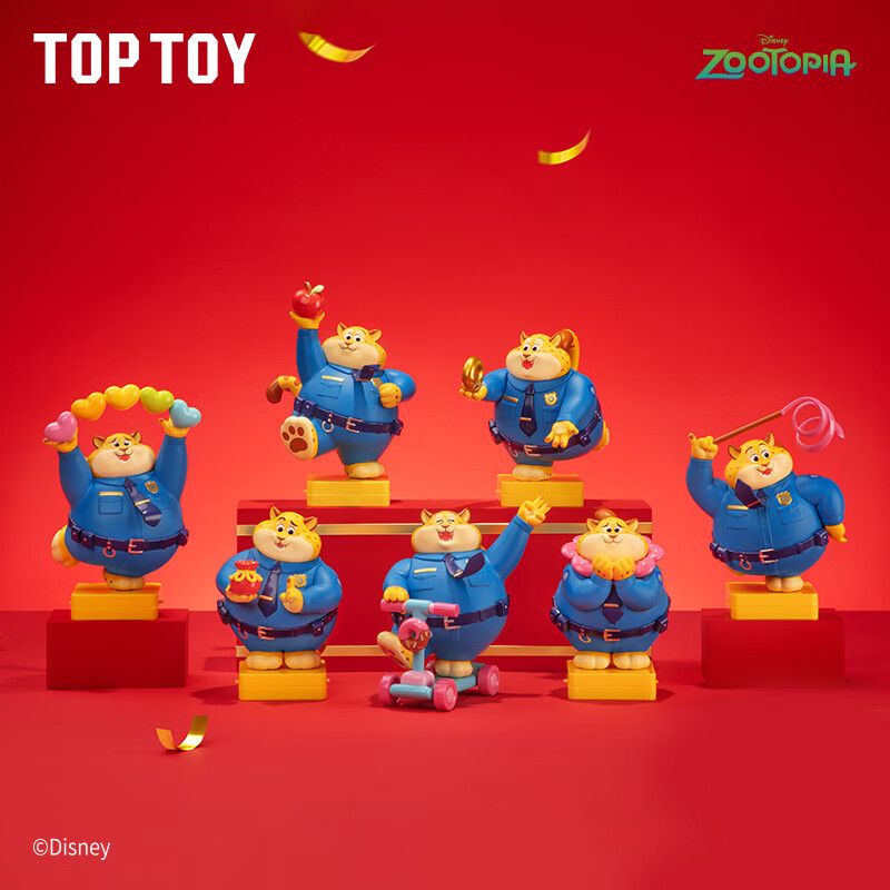 TOP TOY三丽鸥家族库洛米人鱼汉顿EVA潮玩手办盲盒明盒确认款 单个随机发 疯狂动物城豹好运系列-单个随机