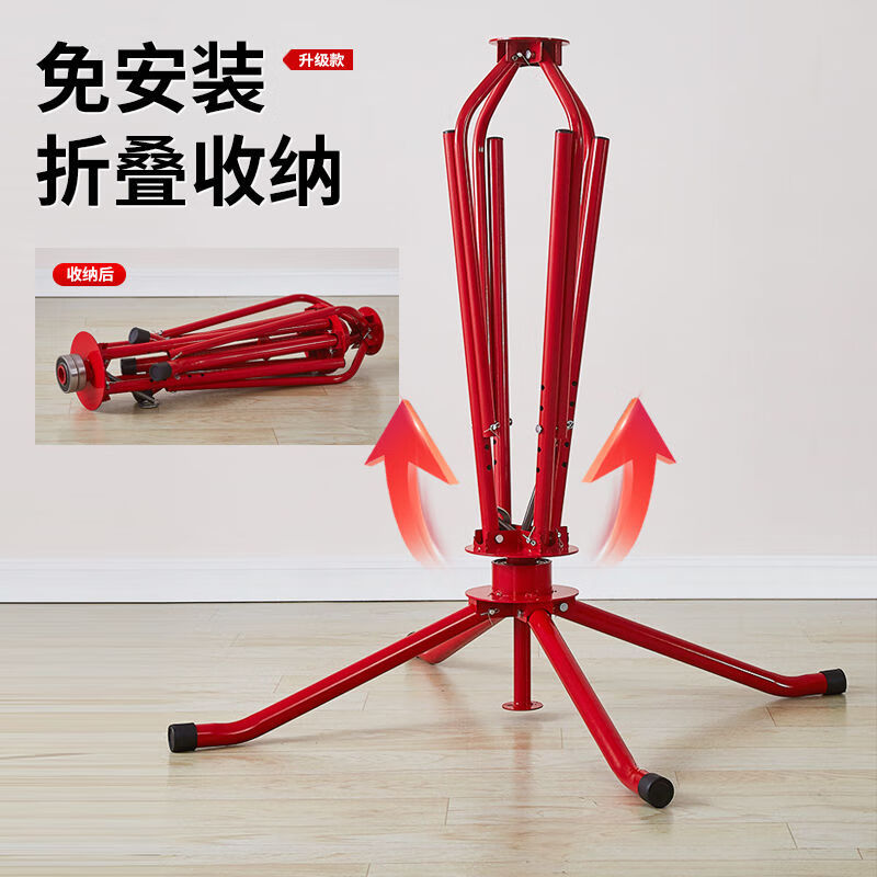 地暖放管器盘管地热盘地暖管架子阻尼双轴承pe管铺管神器加厚支架 红色双轴承+压杆+收纳包