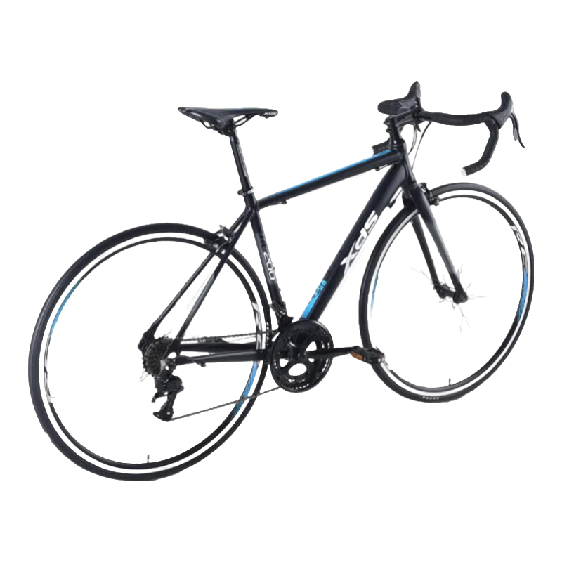喜德盛（xds）【吳磊推薦】公路自行車RC200入門休閑14速變速鋁合金車架公路車 順泰版黑/銀480mm(165-175身高）