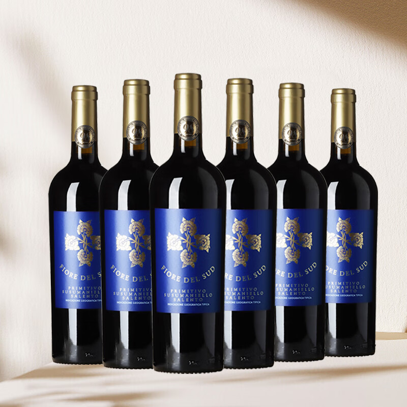 切洛家族【LM98分】意大利进口红酒普尼亚絮藤风干法干红礼盒装750ml 【超值囤】絮藤蓝标*6支