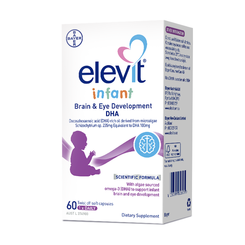 Elevit����ά DHAӤ�׶����ͽ��� 6-36���� 1�� 60�� 112.1Ԫ