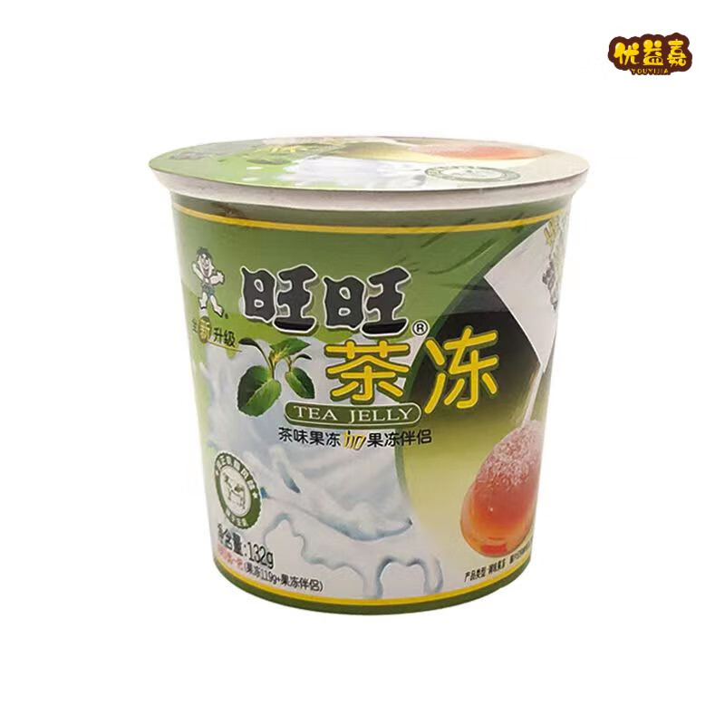 果冻摇摇乐132g杯装裹粉果冻 网红粘粉果冻零食 多口味 旺旺茶冻132g*