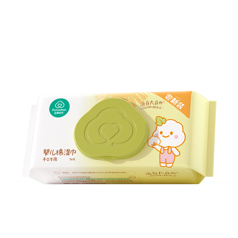 Purcotton/ȫ��ʱ�� 100%���ֿ�ר�� Ӥ��ʪ�� 70��*1�� 8.9Ԫ