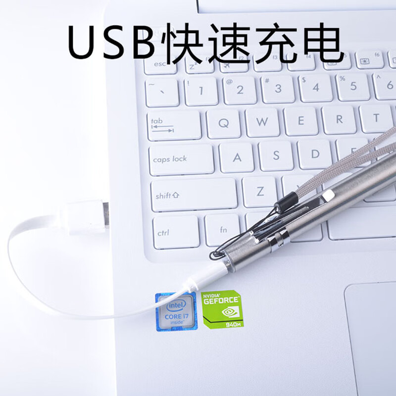 雷佰 红外线激光笔迷你USB充电逗狗猫棒售楼指示射笔二合一照明白光灯 红激光+白光【USB充电版】