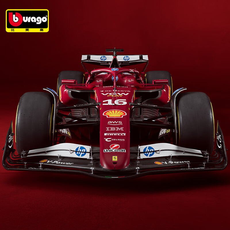比美高 1:18f1赛车法拉利SF25勒克莱尔16号仿真合金车模汽车模型礼物