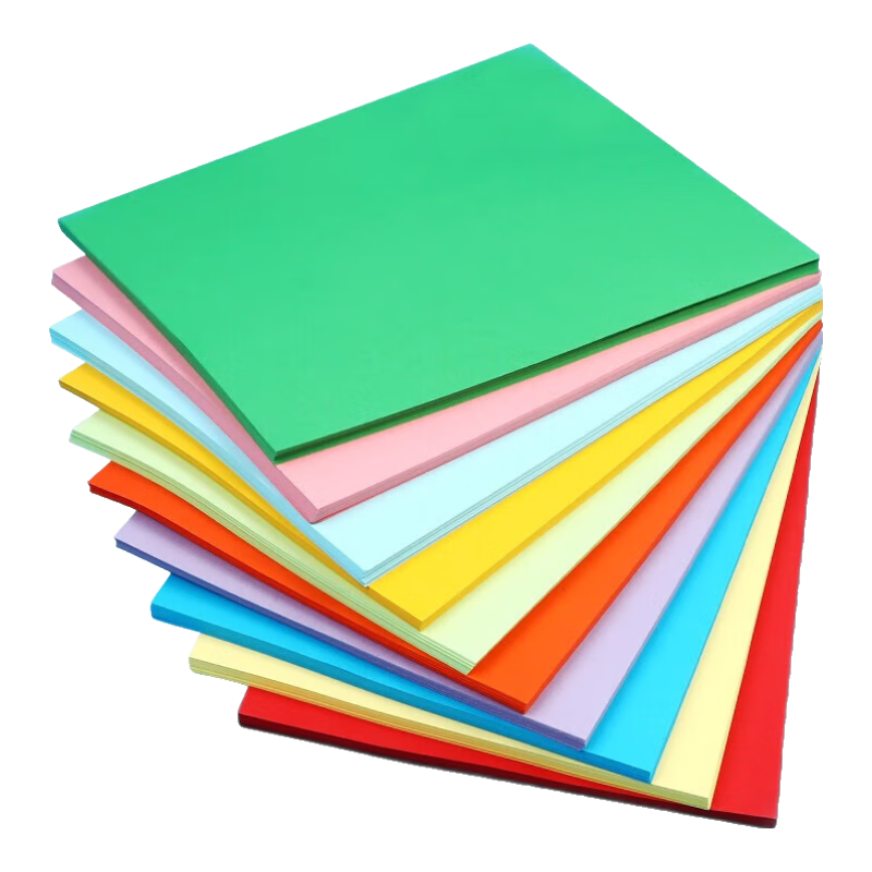 A4彩纸100张送剪刀手工纸折纸彩色复印纸70克80克小学生折纸剪纸学习办公打印复印纸得力同款 70克【10色100张】送剪刀