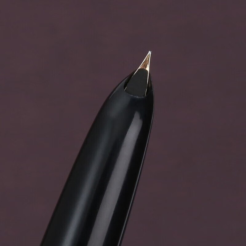 英雄（HERO）【10K金笔】1000钢笔经典暗尖钢笔商务学生练字笔硬笔书法笔签字笔生日礼物可定制钢笔 黑杆金帽10K金笔（约0.5mm）